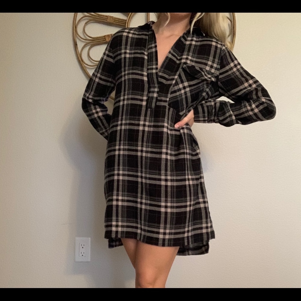 Plaid Shirtdress